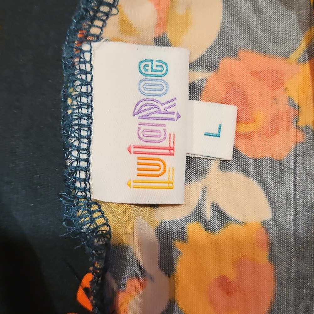 Set! Floral Turqouise, Mustard & Orange LulaRoe maxi Skirt with matching blouse. - Picture 4 of 5